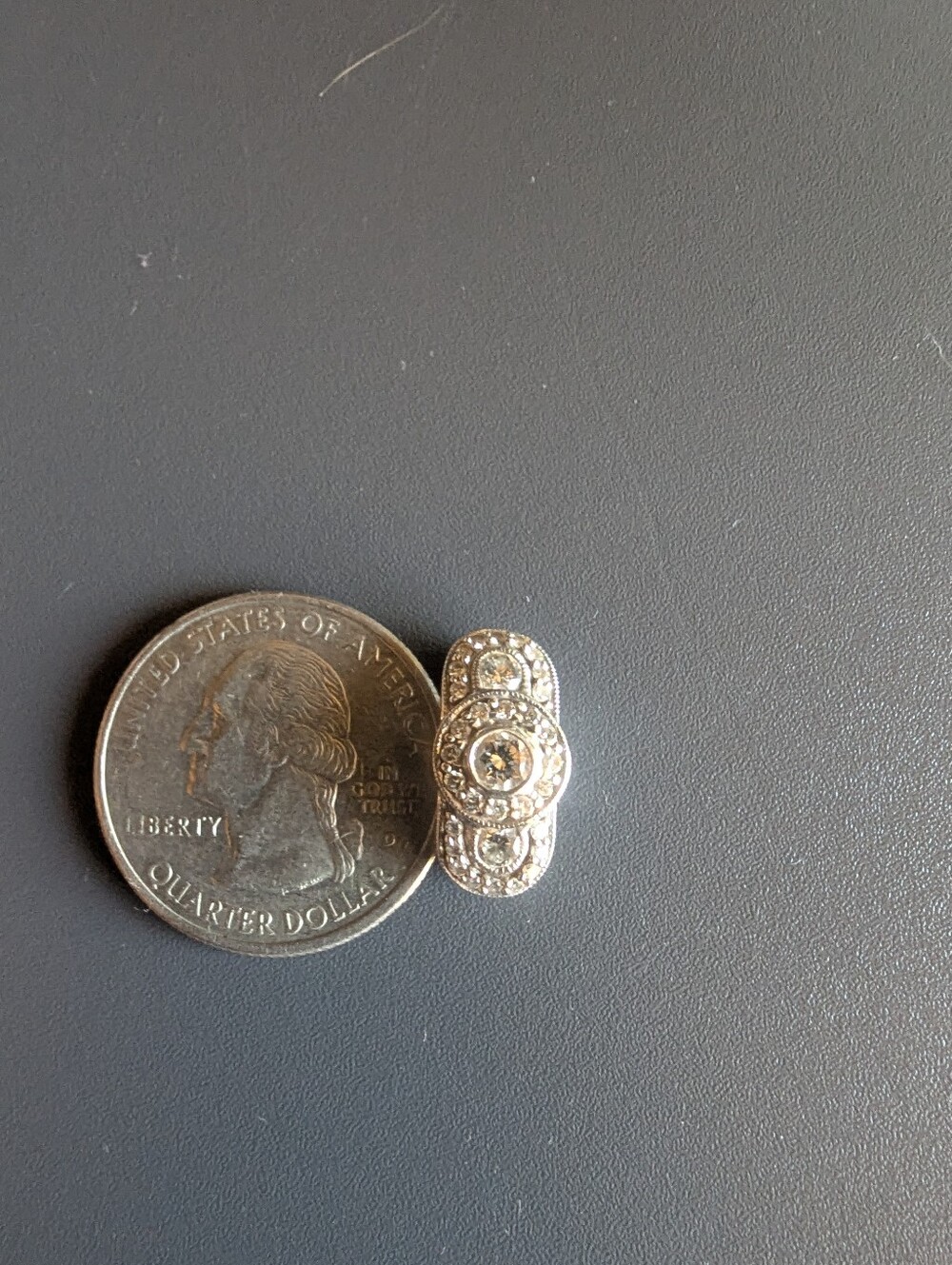 14k White Gold Diamond Pendant - Picture 8 of 8